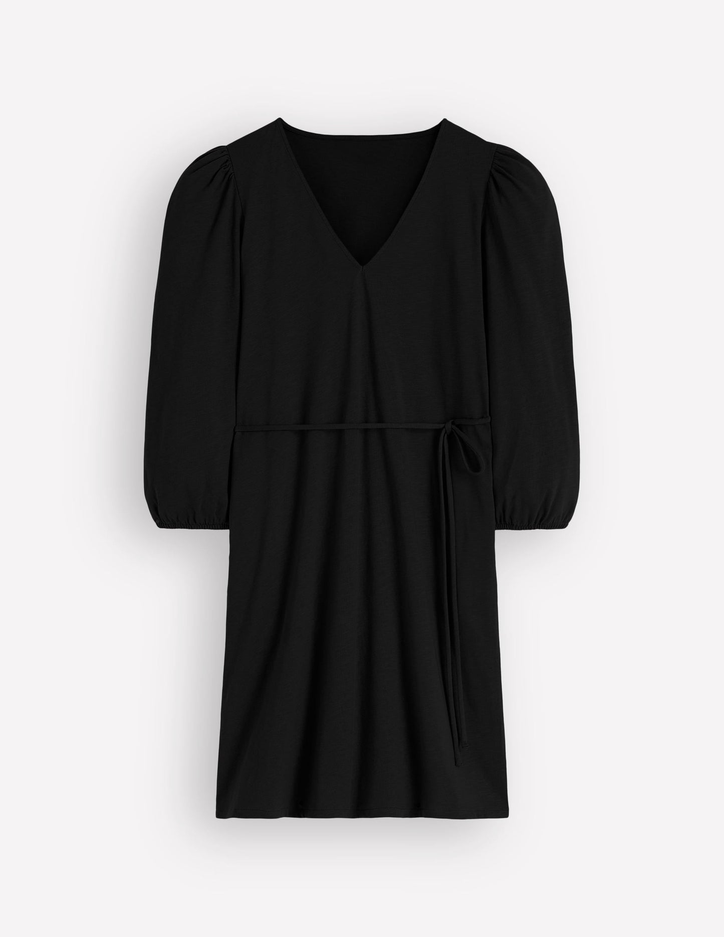 Cary V-Neck Short Dress-Black