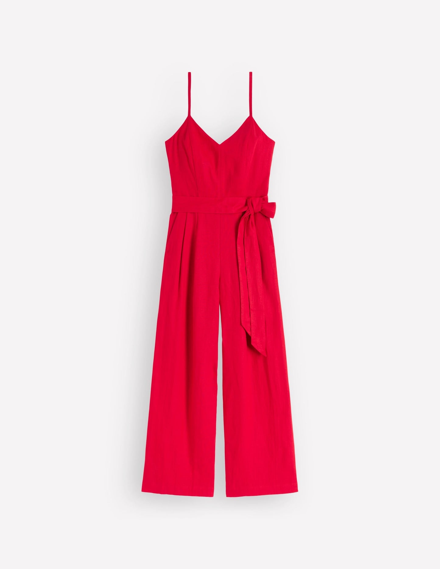 Strappy Linen Jumpsuit-Salsa