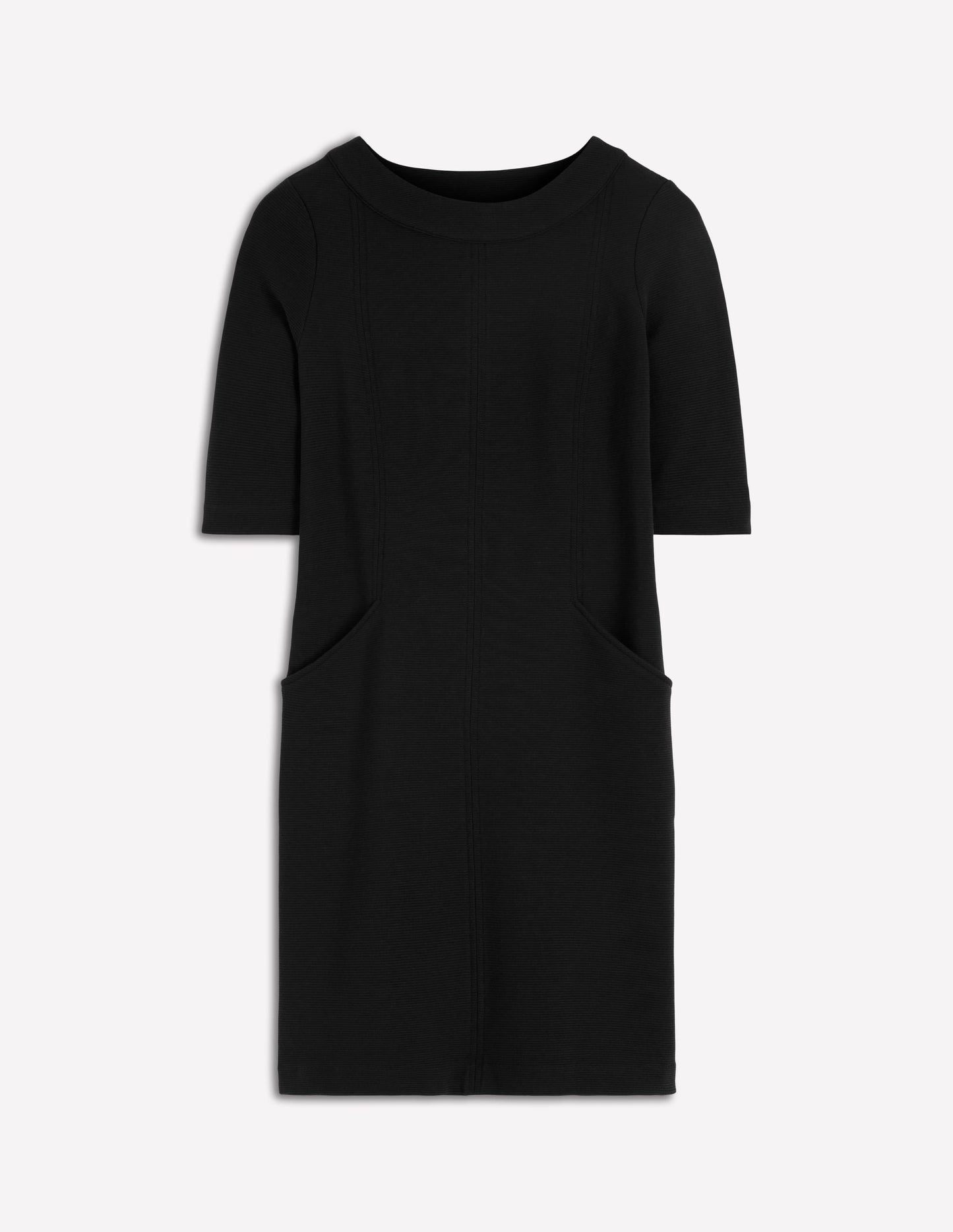 Nessa Ottoman Shift Dress-Black