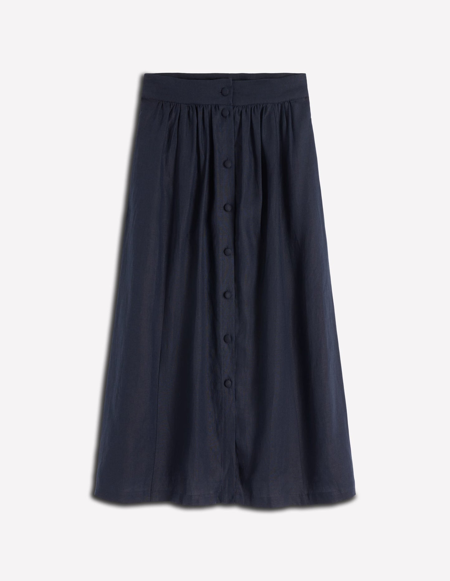 Emma Linen Maxi Skirt-Navy