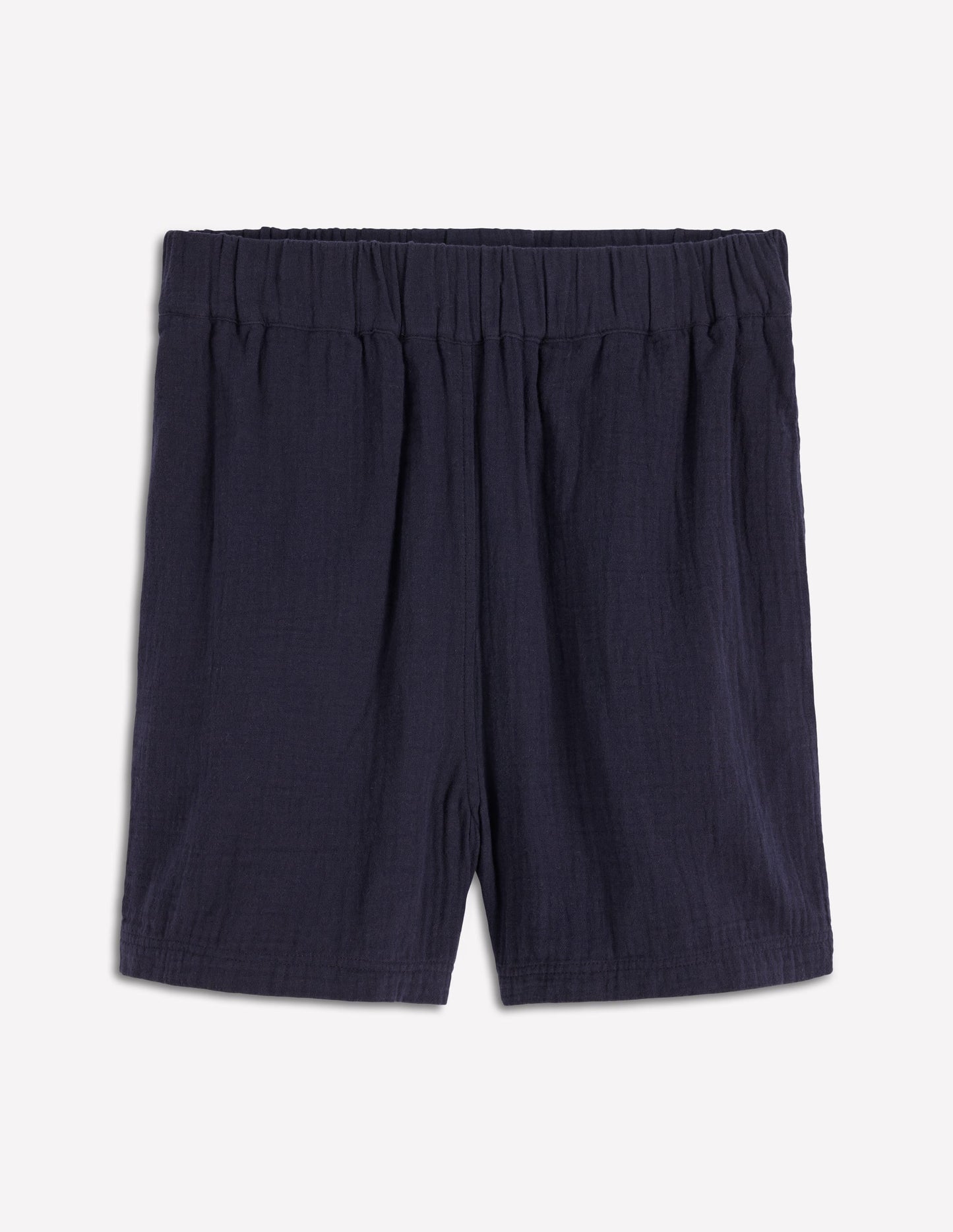 Pull On Double Cloth Shorts-Navy