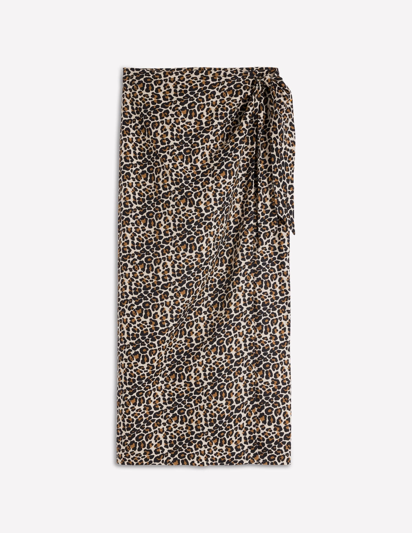 Dimitra Linen Column Skirt-Almond Milk, Cheetah Pop