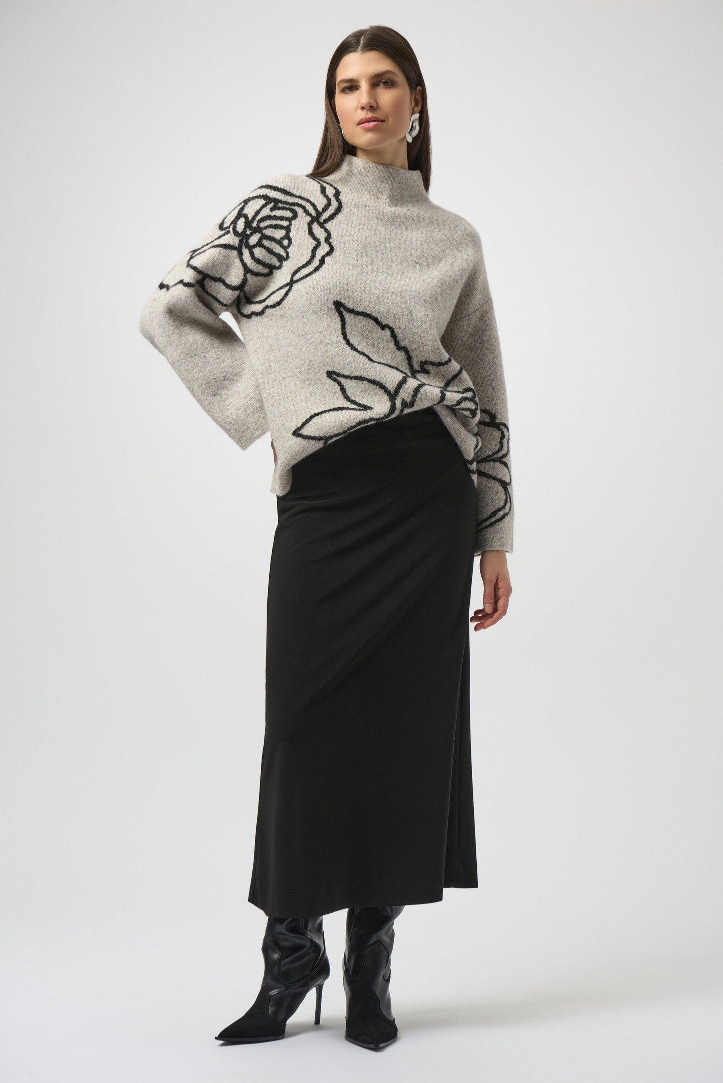 Joseph Ribkoff Silky Knit Pull-On Maxi Skirt