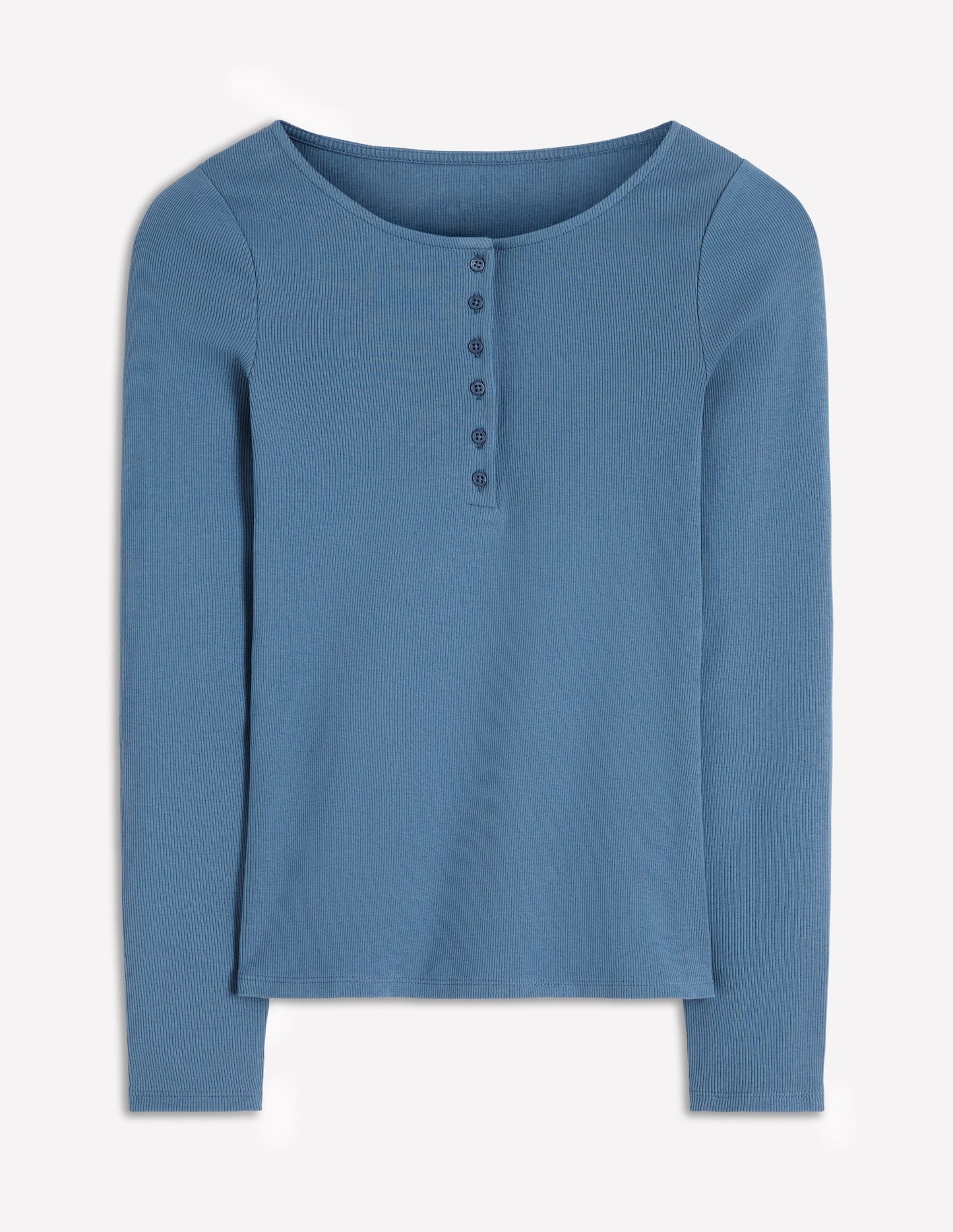 Rib Henley-Sailor Blue