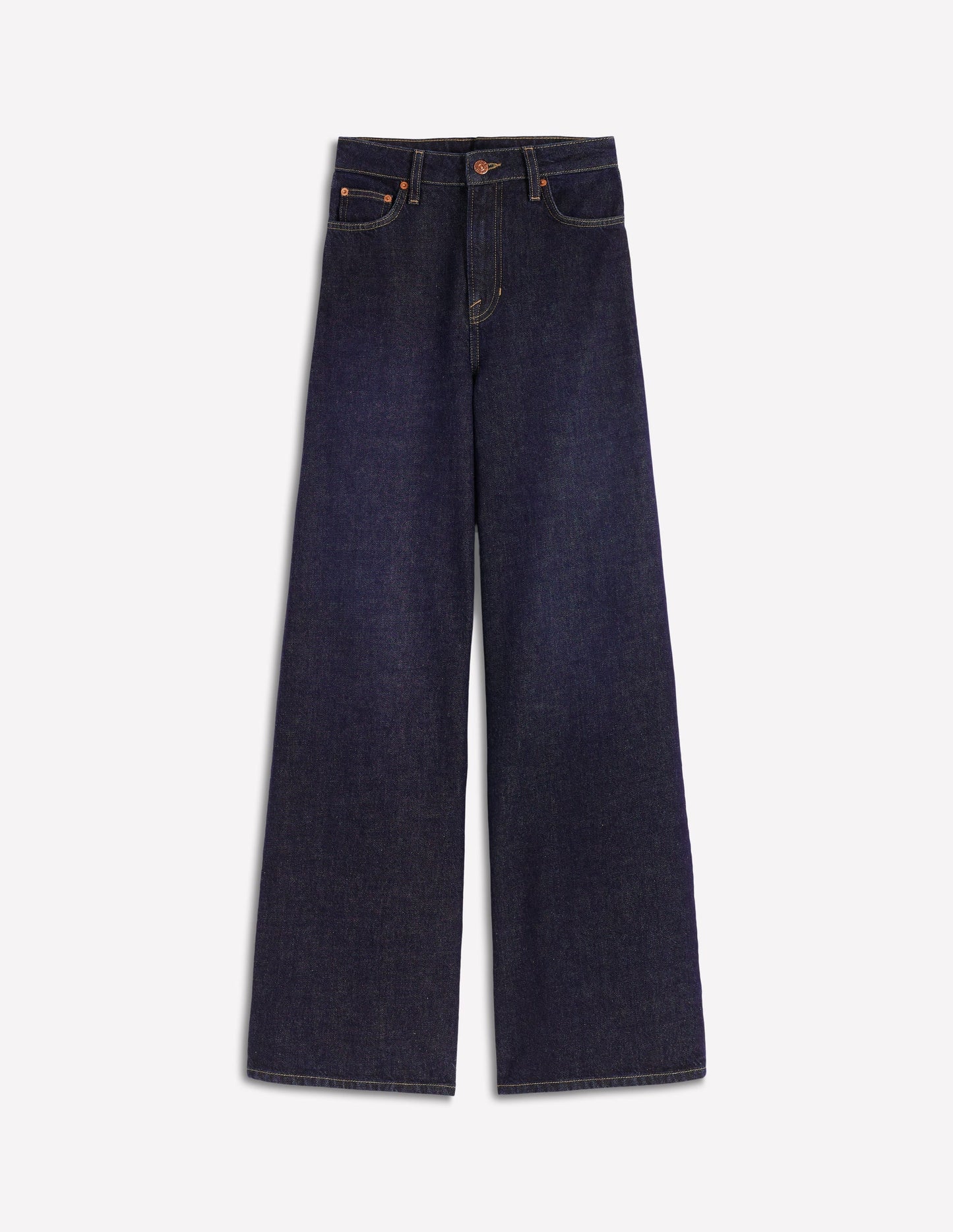 Relaxed Wide Leg  Jeans-Indigo