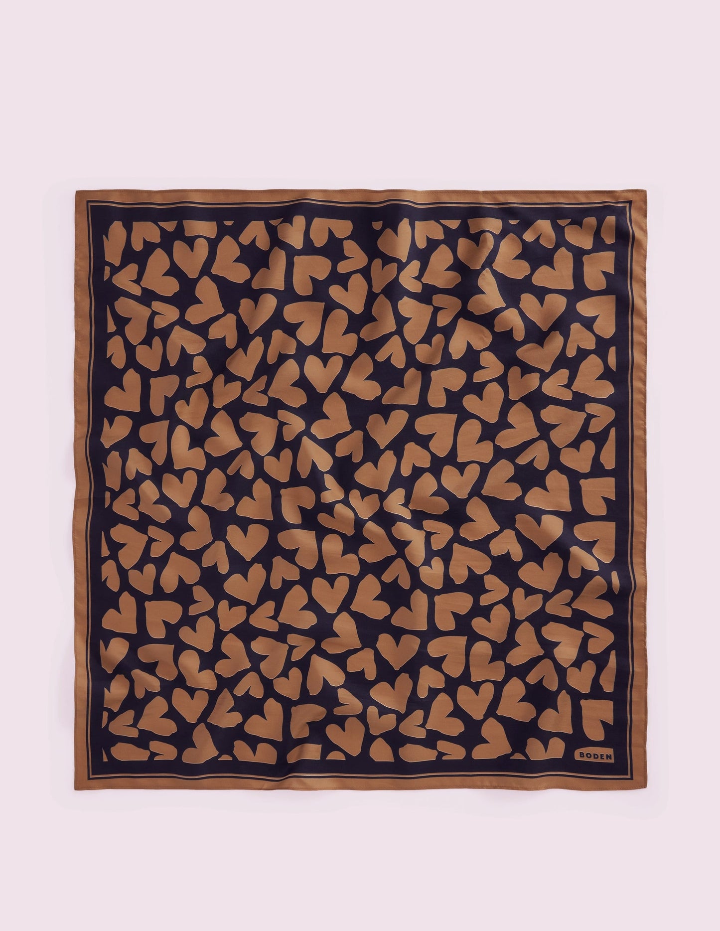 Elisabeth Silk Square Scarf-Heart Scatter
