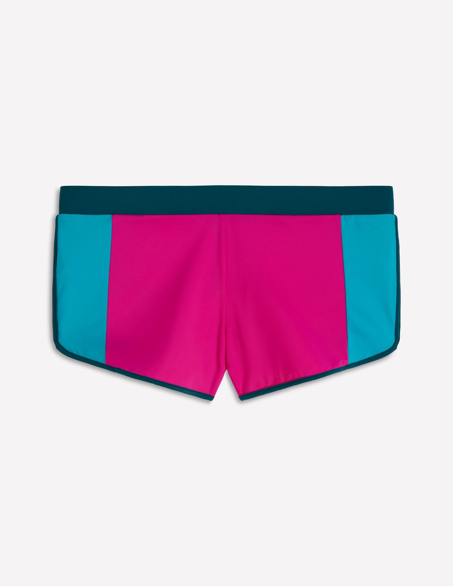 Rash Guard Swim Shorts-Pink, Colourblock