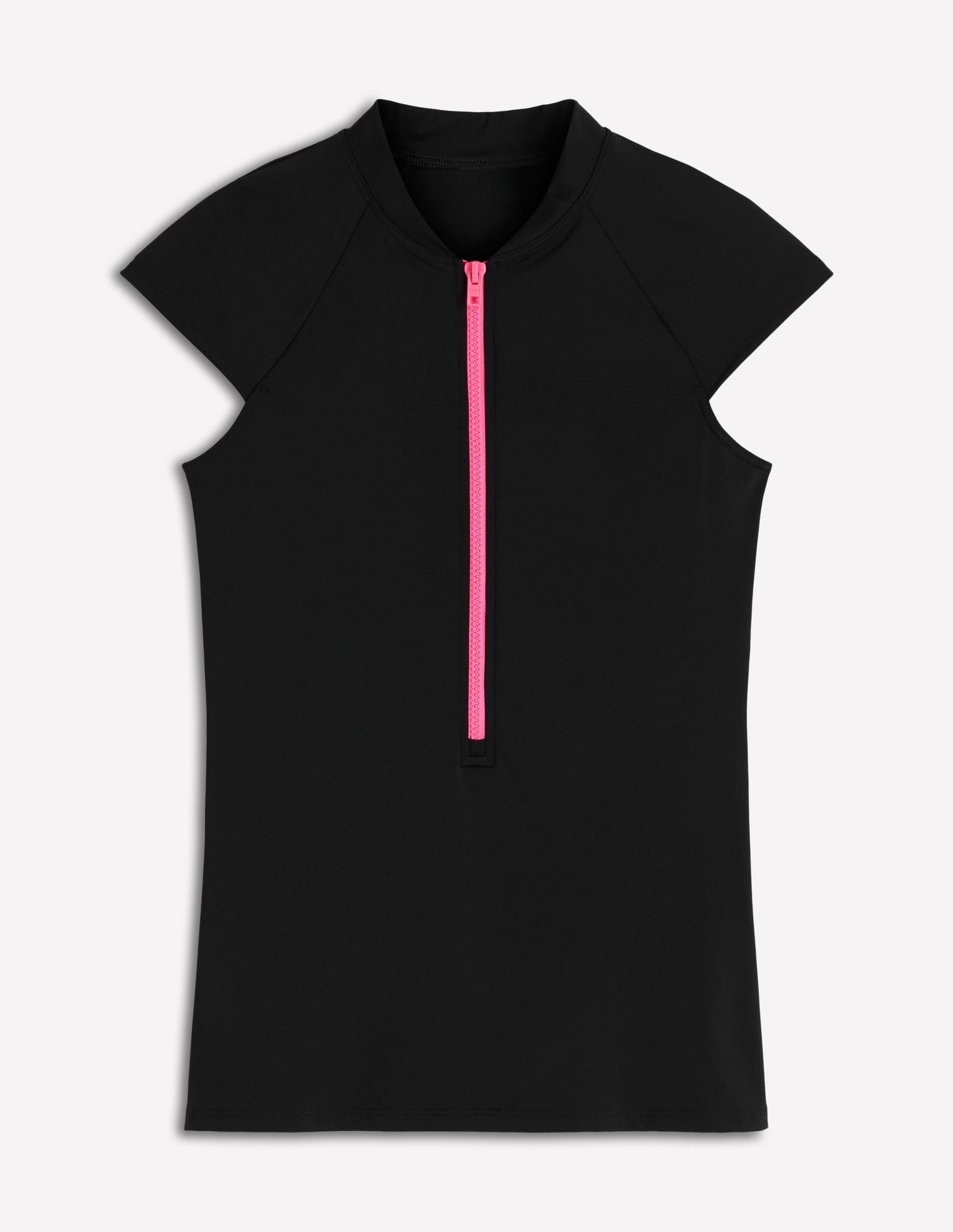 Short Sleeve Rash Guard Top-Black