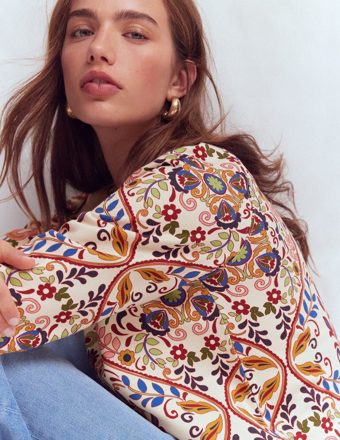 Emi Printed Sweatshirt-Multi, Enchanted Gardenia