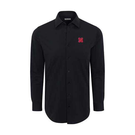 Nebraska Apex Performance Dress Shirt Black