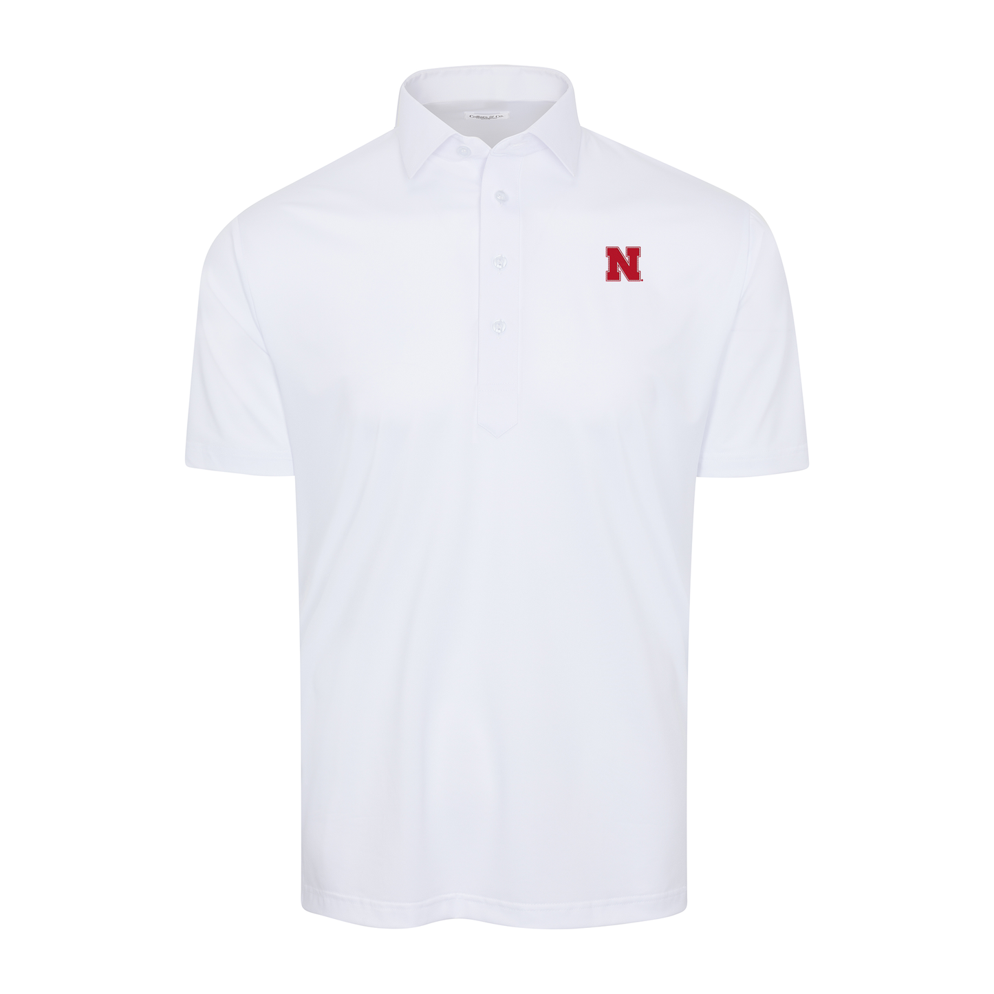 Nebraska Semi-Spread Collar Polo White
