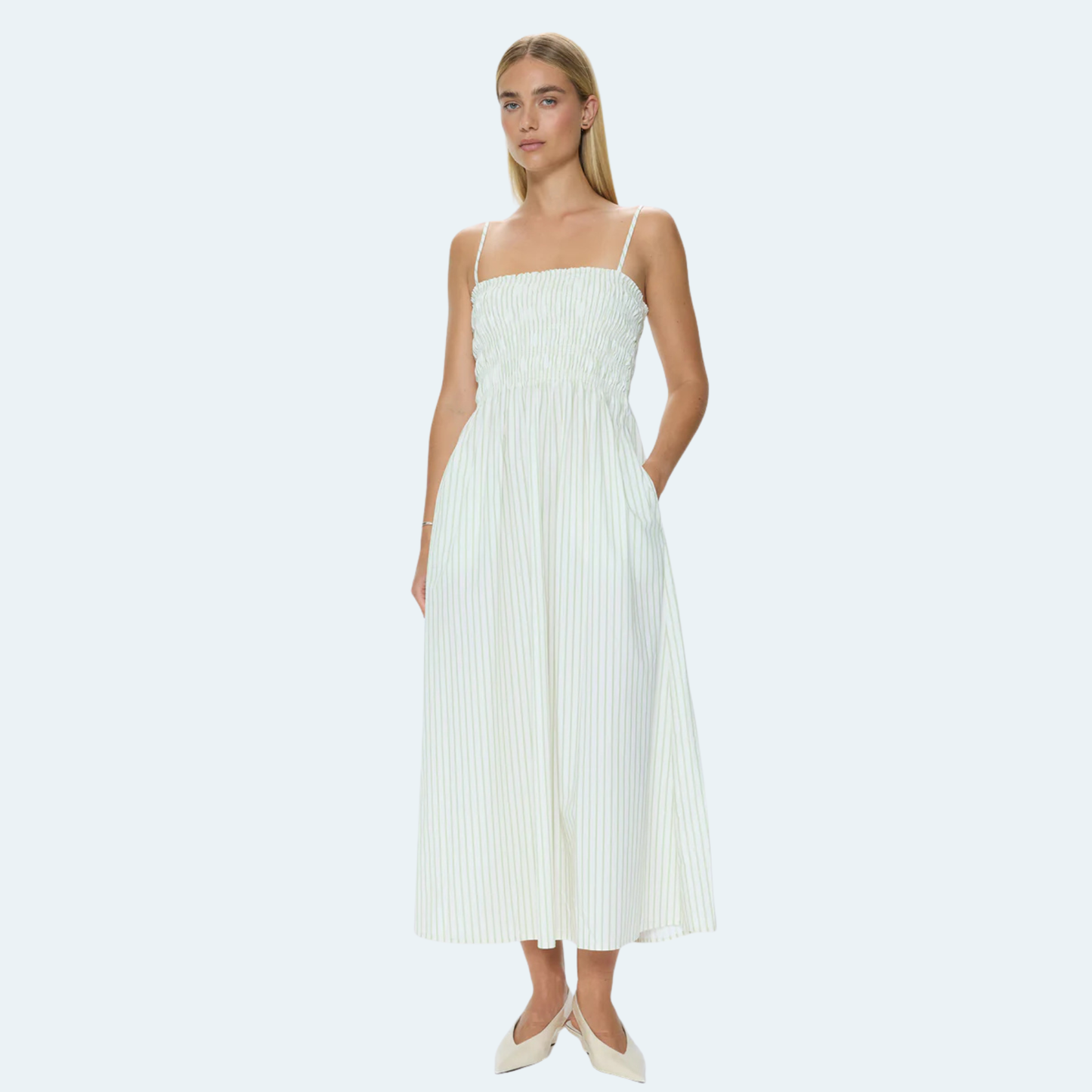 PISTOLA Bianca Shirred Bodice Dress