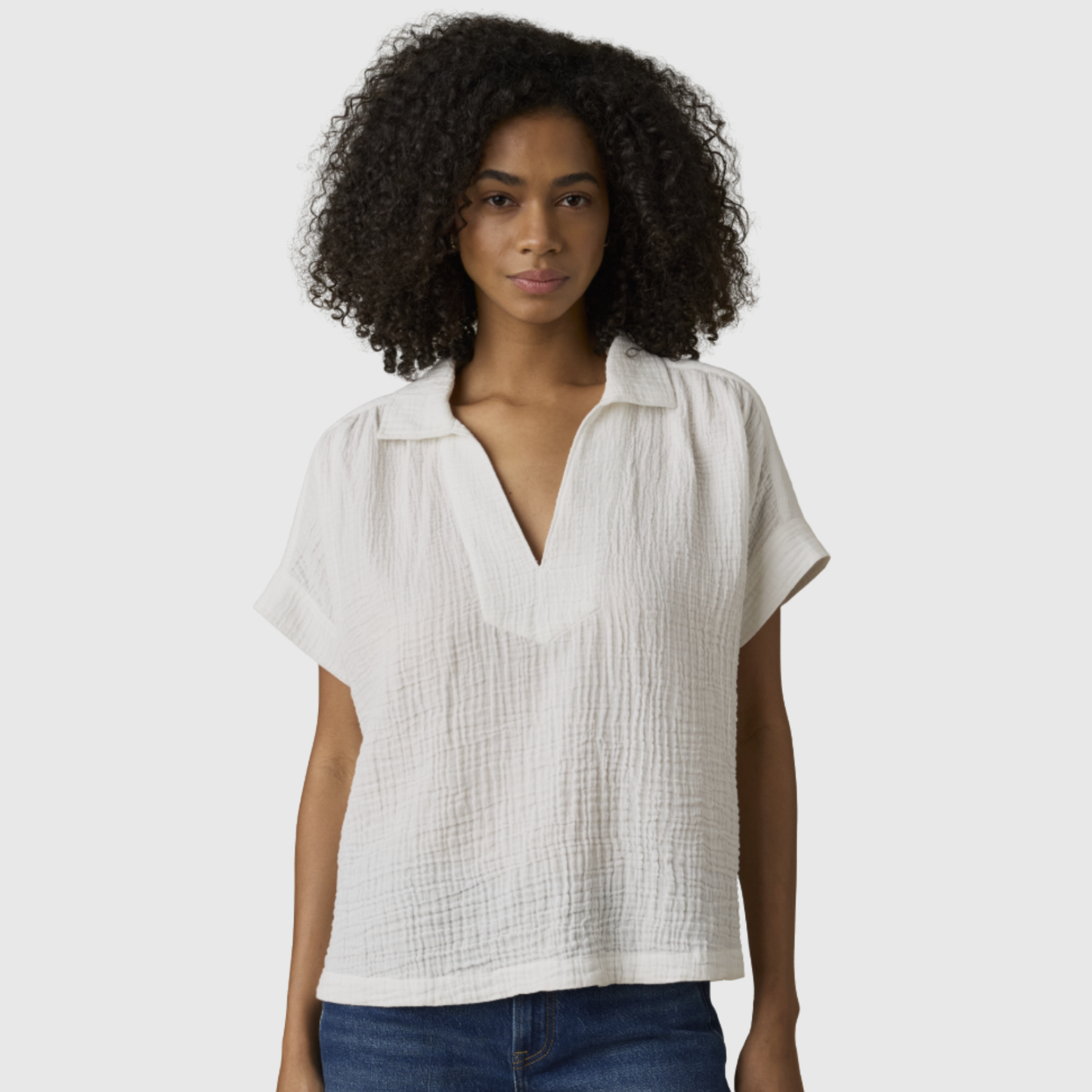 Faherty Dune Cotton Gauze Zoe Top